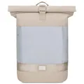 Produktbild: OAK25 Rolltop Rucksack Damen & Herren Beige - Commute L - Reflektierender Fahrradrucksack - Hohe Sichtbarkeit & Sicherheit - Fahrrad Daypack mit Laptop Fach - Wasserabweisend
