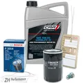 Produktbild: BOSCH Inspektionspaket + 5L Car1 5W-30 LL Motoröl Audi VW Golf Passat Seat Skoda