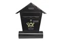 Produktbild: HTI-Living Briefkasten Briefkasten Amin Schwarz mit Zeitungsrolle (Stück, 1-St., 1 Briefkasten), mit Spitzdach zur Wandmontage