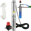 Produktbild: VEVOR 550W Tiefbrunnenpumpe Rohrpumpe Brunnenpumpe Sandpumpe Pumpe 50L/min 89m