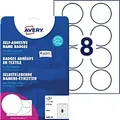 Produktbild: AVERY Zweckform Namensschild-Etiketten J4881-20 zum Ankleben Sonderformat Weiß 6,5 x 6,5 cm 20 Stück