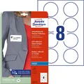 Produktbild: AVERY Zweckform Inkjet-Namens-Etiketten 65 mm rund weiß 160 Etiketten