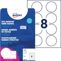 Produktbild: 160 AVERY Zweckform Inkjet-Namens-Etiketten, 65 mm, rund, weiß