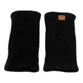 Produktbild: BUDDHA arts&more Pulswärmer Stulpen mit Daumenschlitz 100% Wolle fleecegefüttert Handarbeit Nepal (schwarz)