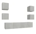 Produktbild: vidaXL TV-Schrank 6-tlg. TV-Schrank-Set Betongrau Holzwerkstoff (6-St)