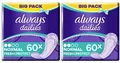 Produktbild: Always Dailies Fresh & Protect Normal Slipeinlagen, 60 Stück pro Packung (2 Stück)