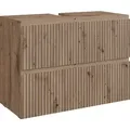 Produktbild: Waschbeckenunterschrank Vicco Takumi Artisan 80 x 58 cm mit 2 Schubladen, Model 58464 - Braun