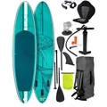Produktbild: BRAST SUP Board Shark | Aufblasbares Stand up Paddle Set | 320x81x15cm | 8 Designs | 5 Jahre Garantie | inkl. Sonderzubehör | 2in1 Paddel Kajak-Sitz Action-Cam-Halterung Fußschlaufe Pumpe Rucksack