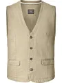 Produktbild: Jan Vanderstorm Herren Weste Torell in Jeans-Optik, Freizeitweste aus reiner Baumwolle, Anzugweste im Denim-Look für Männer, große Größen L-7XL Beige, 56
