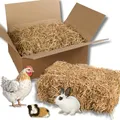 Produktbild: Natursache | Gehäckseltes Bio-Weizen Stroh für Kaninchen Meerschweinchen Hamster & Nager | Nachhaltige Einstreu für Pferde und Hühner | Strohballen für Dekoration I Überstreu für Erdbeeren