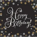 Produktbild: Amscan Papier Servietten 33 x 33 cm Sparkling Celebration Happy Birthday