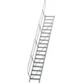 Produktbild: MUNK Treppe 45°  inkl. einen Handlauf, 600mm Stufenbreite, 18 Stufen