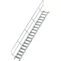 Produktbild: Günzburger Steigtechnik - Treppe 45° Stufenbreite 600 Mm 18 Stufen Aluminium Geriffelt - 600258