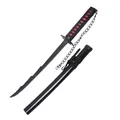 Produktbild: Katana S5051 Tensa Zangetsu von Ichigo Kurosaki aus Bleach - Inoffizielle Replik, 45 cm, Schwarze Stahlklinge, Schwarze Scheide, schwarzer Kordel umwickelter Griff