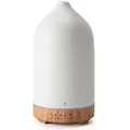 Produktbild: Recalma Keramik Aroma Diffuser – Ultraschall Duftöl Diffusor & Luftbefeuchter, Aroma Diffuser kabellos mit LED-Licht, Einstellbarer Nebel & Timer für ätherische Öle im Wohn- und Schlafzimmer