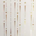 Produktbild: Geschenkpapier 70cm x 2m Rolle Sterne Muster Weihnachtspapier weiß gold metallic
