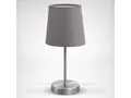 Produktbild: B.K.Licht Tischleuchte, ohne Leuchtmittel, Tischlampe, Stoff, Nachttisch-Leuchte, Wohnzimmerlampe, E14, grau