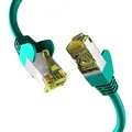 Produktbild: EFB-Elektronik - CAT. 6a Netzwerkkabel bis zu 10 Gbit - 7,5m LAN Kabel Ethernet Kabel Patchkabel mit Klinken-/Knickschutz - RJ45 Anschluss, S/FTP PIMF Schirmung - Grün