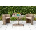 Produktbild: Gardenson Gartenset, Natur, Metall, Kunststoff, Textil, 4-teilig, Uni, Füllung: Polyetherschaumkern, Tisch mit Glasplatte, platzsparend verstaubar, Balkonmöbel, Balkonmöbel-Sets