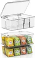 Produktbild: KICHLY Teebeutel Organizer 3er Pack - stapelbar Teebeutel Lagerung Veranstalter