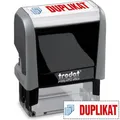 Produktbild: Trodat Stempel Office-Printy, 4912, Textstempel, mit Motiv und Text: Duplikat