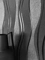Produktbild: Newroom Tapete Schwarz Vliestapete Streifen - Streifentapete Modern Anthrazit Grau Linien Wellen Mustertapete 3D Optik Wellentapete inkl. Tapezier-Ratgeber