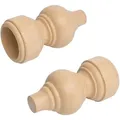 Produktbild: Gardinenstangen-Endstück LIEDECO, beige (natur), Ø:2,8cm, Gardinenstangenendstücke, Gardinenstangen-Endstück, für Gardinenstange Ø 28 mm