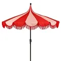 Produktbild: Mica Decorations Kim Gestreifter Sonnenschirm mit Tragetasche - Stockschirm 238