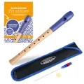 Produktbild: Classic Cantabile Pivella Blockflöte barock blau Set inkl. Flötenschule