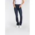 Produktbild: Bootcut-Jeans TAMARIS, Damen, Gr. 44, N-Gr, blau (dunkelblau us), Denim/Jeans, Obermaterial: 74% Baumwolle, 24% Polyester, 2% Elasthan, bootcut fit lang, Jeans, normale Leibhöhe, Bootcut, mit ausgestelltem Bein