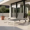 Produktbild: Acamp Sonnenliege, Graphit, Platin, Metall, Textil, Uni, 60x35x198 cm, Räder am Kopfende, gastro- und objekttauglich, wetterbeständig, UV-beständig, lichtecht, Rückenlehne verstellbar, Gartenmöbel, Gartenliegen