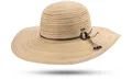 Produktbild: SCIPPIS Madura – Eleganter Damen-Sommerhut mit breiter Krempe | Luftiger & Leichter Sonnenhut für stilvolle Sommertage | Hochwertige Flechtung & Hutband (DE/NL/SE/PL, Alphanumerisch, L, XL, Natur)