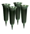 Produktbild: VonBueren Bodenvase VonBueren Grabvase mit Erdspieß 30 x 12 cm grün (4 St)