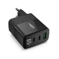 Produktbild: ANSMANN 3-Port USB Ladegerät mit bis zu 65 W/Power Delivery und Quick Charge 3.0 Ladegerät mit intelligenter Ladesteuerung/Ideal für Smartphone, Tablet, Tischventilator, LED-Geräte, etc.