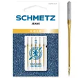 Produktbild: SCHMETZ | 5 Nähmaschinennadeln | Gold Jeans | 130/705 H-JT | Nadeldicke 100/16 | Geeignet für das Vernähen von Jeans und ähnlichen Stoffen | auf jeder gängigen Haushaltsnähmaschine einsetzbar