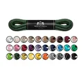 Produktbild: Mount Swiss Luxury Schuhbänder I Wasserabweisende und reißfeste Schnürsenkel rund ø 2-3 mm aus feiner Baumwolle/gewachst Farbe: Dark.Green, Länge: 110 cm