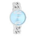 Produktbild: Oozoo - Timepieces Damen Uhr in Silver/Light Blue | Armbanduhr Damen mit Metal Chunky Armband | Moderne Uhr für Frauen | Edle Analog Damenuhr in rund C11350 (40mm Gehäuse)