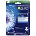 Produktbild: Garnier Tuchmaske Nacht, Gesichtsmaske für müde und empfindliche Haut, Regenerierend und feuchtigkeitsspendend, Mit Hyaluronsäure, Tiefesswasser und Kornblumen-Extrakt, Hydra Bomb, 28 g