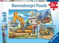 Produktbild: Ravensburger 09226 - Große Baufahrzeuge 3x49 Teile Puzzle|ab 5 Jahren