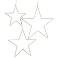 Produktbild: Spetebo Deko Stern im 3er Set in Gold - 30/40/50 cm - Metall Dekohänger Fenster Dekoration Sterne