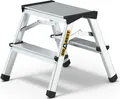 Produktbild: Drabest - ALUMINIUM DOPPELSEITIGE 2-STUFIGE HAUSHALTSLEITER 125 KG