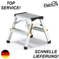 Produktbild: Doppelleiter 2x2 Aluleiter Trittleiter Zweiseitige Klappbar mit 2 Stufen