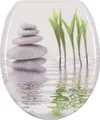 Produktbild: WOLTU WC-Sitz Toilettensitz, mit Abesenkautomatik, Toilettendeckel aus Duroplast, Deco Design, NEU&OVP Stones&green