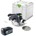 Produktbild: Festool Akku-Handkreissäge HKC 55 EB-Basic-5,0 (mit Akkupack, Kreissägeblatt, Innensechskantschlüssel), im Systainer