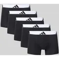 Produktbild: adidas Sportswear Trunks mit elastischem Logo-Bund im 5er-Pack in Black, Größe XXL