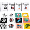 Produktbild: beiens High Contrast Baby Flashcard, 80 PCs 160 Seiten Schwarz Weiß Bunte Visuelle Stimulation Lernaktivitätskarte für Babys 0-3-6-12-36 Monaten, 5,5'' x 5,5'' Neugeborenes Spielzeug Babygeschenk