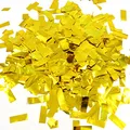 Produktbild: Modixun 250 g rechteckiges goldfarbenes Metallic-Konfetti, großer Glitzer, metallische Folie, Tischstreu-Konfetti, Dekorationen für Hochzeit, Abschlussfeier, Geburtstag, Gold