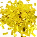 Produktbild: 250 g rechteckiges goldfarbenes Metallic-Konfetti, großer Glitzer, metallisch...