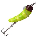 Produktbild: Trout Master Camola 3,5cm 2,5g - Bienenlarven Imitation zum Forellenangeln, Spinnköder für Forellen, Forellenköder, Bienenmade, Farbe:Yellow/Green