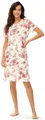 Produktbild: Ascafa Nachthemd (Set, 1-tlg., 1-teilig) Damen Sleepshirt ca.105cm Kurzarm Baumwolle-Modal Blumen